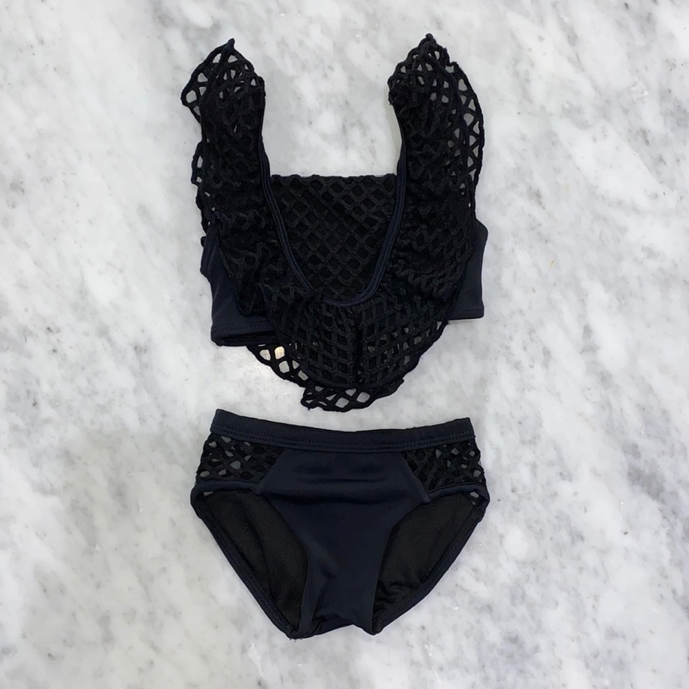 Little Peixoto Black Two Piece Swimsuit